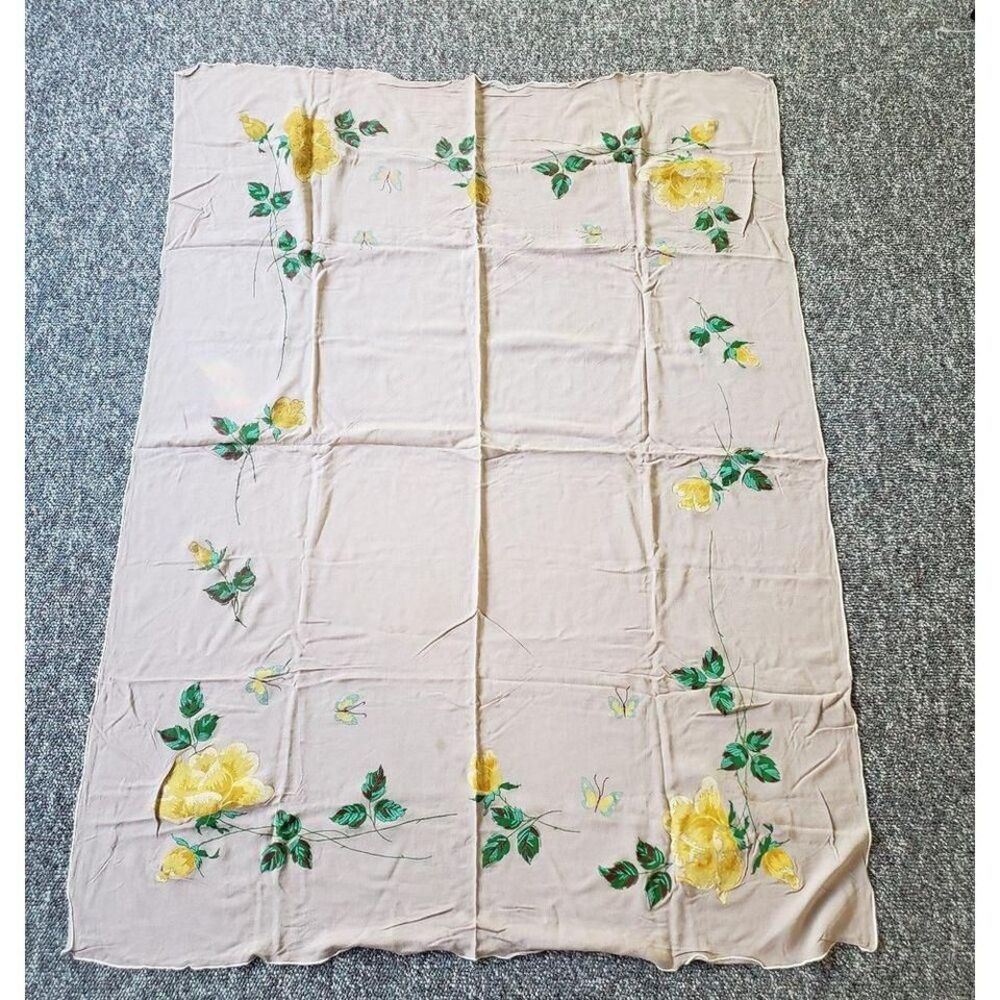 Vintage‎ Hand Painted Tablecloth